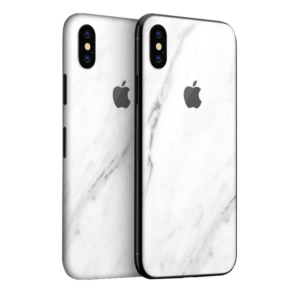 Wripwraps White Marble Skin For iPhone XS - Double Pack