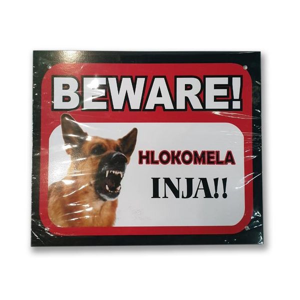 German Shepherd Beware Gate Sign
