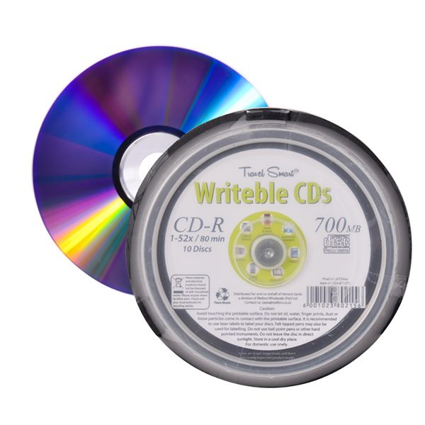 Writable Spindle of 10 CD-R 700MB 80 Minute