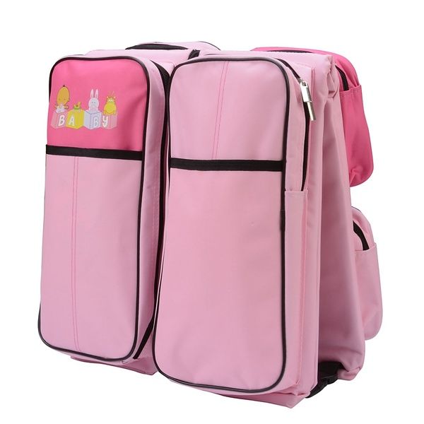 Portable Outdoor Infant Bed with Mosquito - Pink