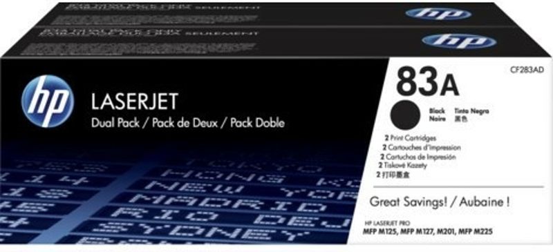 HP 83A 2-pack Black Original LaserJet Toner Cartridges