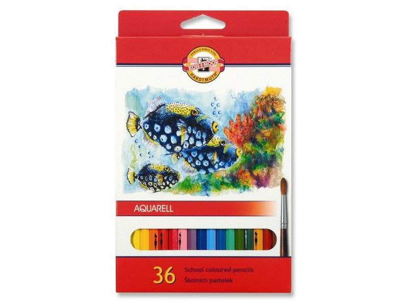 Aquarelle Watercolour Coloured Pencils Set Of 36