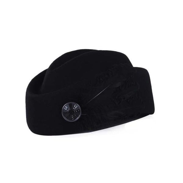 Black Beret stewardss airline air hostess uniform hat for women ladies ...