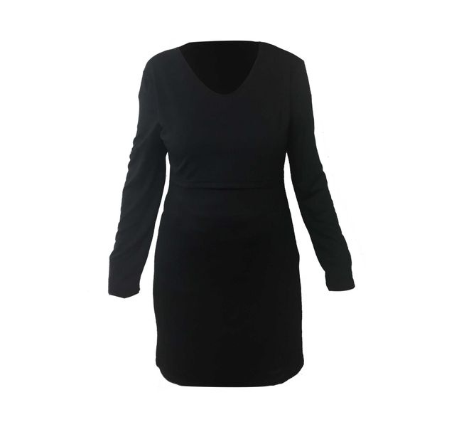 Long Sleeve Nightie Black