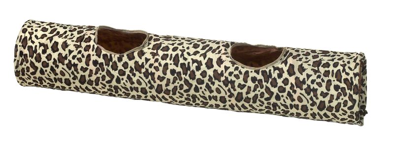 Long Deluxe Straight Pet Crinkle Tunnel with Hanging Ball Toy