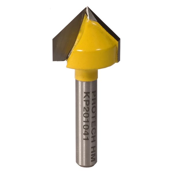 V-Groove 3/4" X 5/8" 90 Degree 1/4" Shank