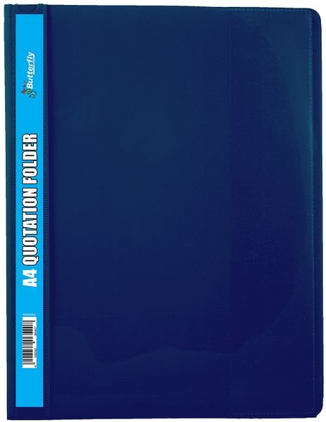 Butterfly Quotation Folders Pvc 180 - A4 - Blue (Pack Of 5)