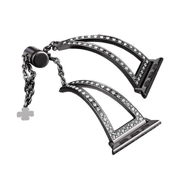 Women Stainless Steel Metal Bands Compatible Apple Watch Band - Silver