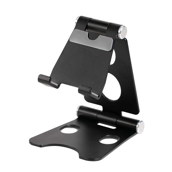 Multi-Angle Foldable Aluminum Stand For Smartphone &amp; Mini Tablets - Silver