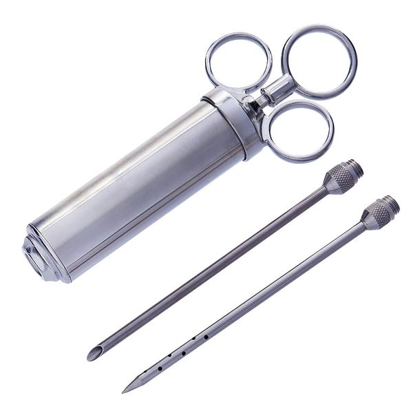 Seasoning Injectors Kit with 2-oz Large Capacity Stainless Steel Barrel