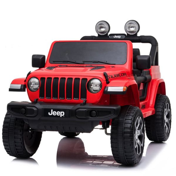 12V Jeep Rubicon kids ride on car - red