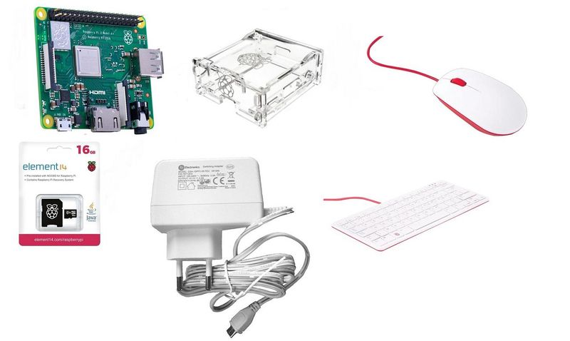 Raspberry Pi 3 Model A+ 512Mb RAM - Starter Kit, Noobs, Mouse &amp; Keyboard