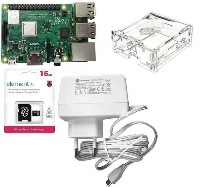 Raspberry Pi 3 B+ Basic Kit,1Gb Ram, micro-SD Card, Case