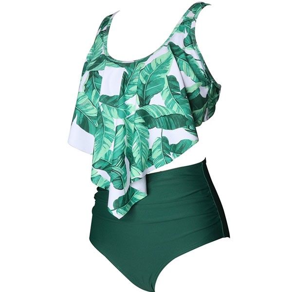 Iconix Daughter Green Leaf Tone Two-piece Bikini