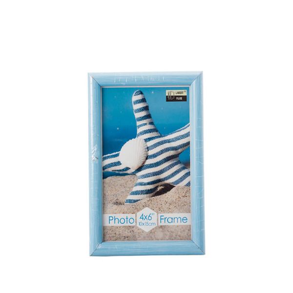 Picture-frame Plastic Blue Woodgrain 10x15cm
