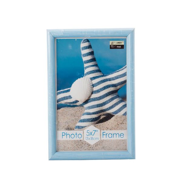 Picture-frame Plastic Blue Woodgrain 13x18cm