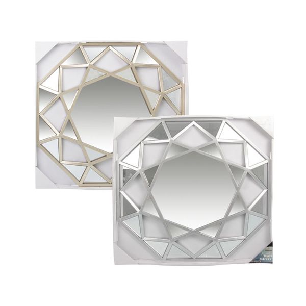 Mirror Wall Plastic Geometric 50cm
