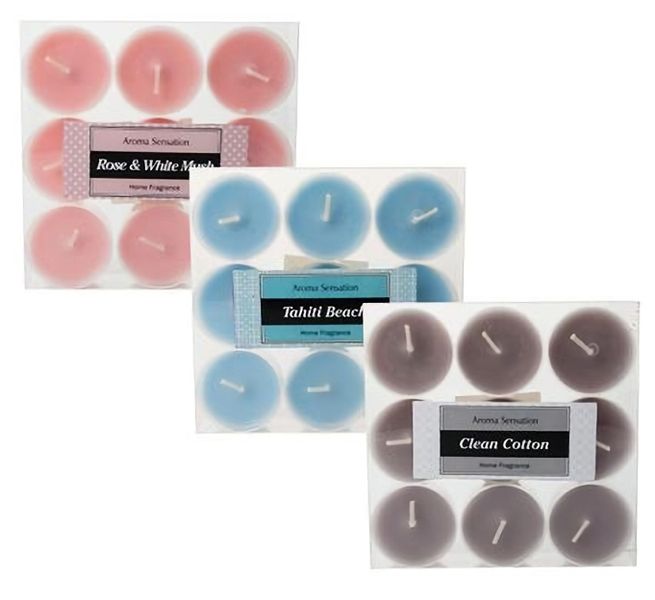 Candle Tea-lite 9pc per Pack Scented - Set of 3