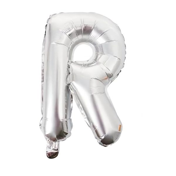 Balloons Foil Silver Letter R (35cm)