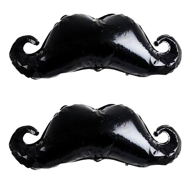 2 x Balloon Helium Foil Moustache 90cm