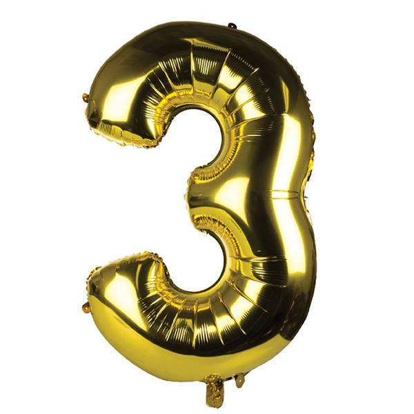 Balloon Helium Foil Gold 3 (106cm)