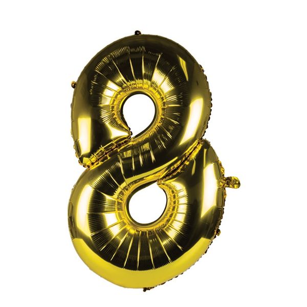 Balloon Helium Foil Gold 8 (106cm)