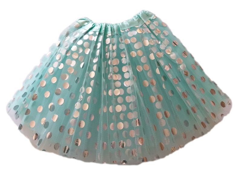 G4A - Kids Silver Dot Tutu Skirt - Light Blue