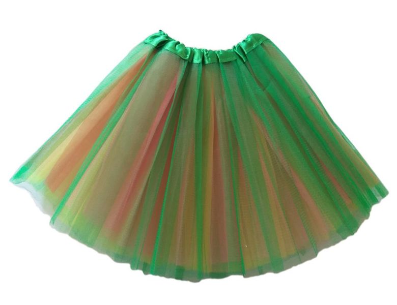 G4A - Kids Multi-Color Tutu Skirt - Dark Green