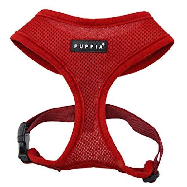 Puppia Soft Mesh Dog Harness - Wine Red