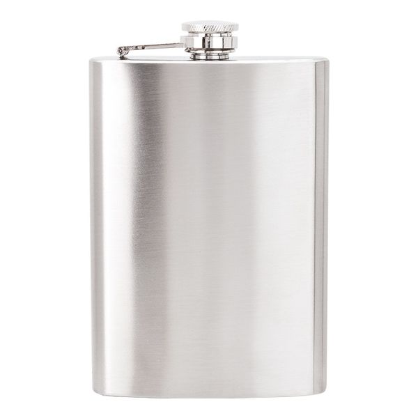 Hip Flask Silver Stainless Steel - 240ml in Gift Box (Set Of 2)