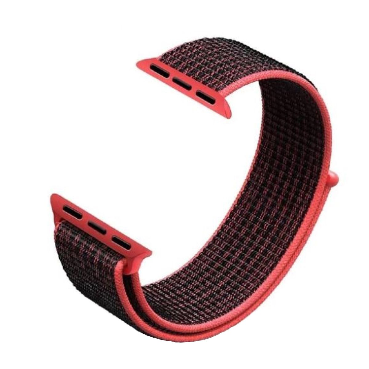 Red 42mm 44mm Soft Nylon Band with Hook and Loop Fastener for Apple