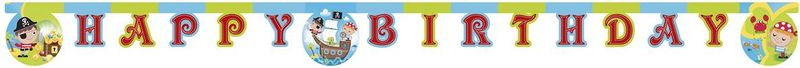 Pirate Treasure Hunt Happy Birthday Die-cut Banner - 1 Pack