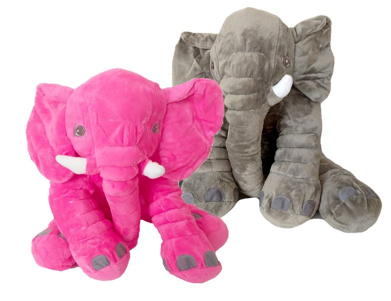 G4A - Elephant Plush Toy/Pillow Combo: Hot Pink &amp; Light Pink (+/-35cm)