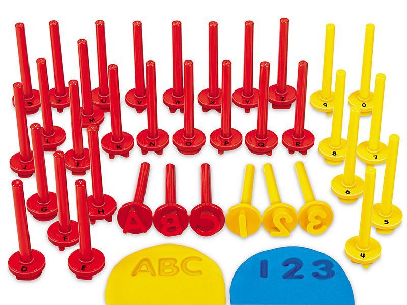 Uppercase Letters And Number Dough Stampers