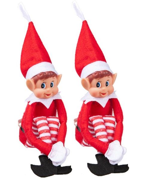 Bulk Pack x 2 Elfie The Naughty Poseable Elf 30cm