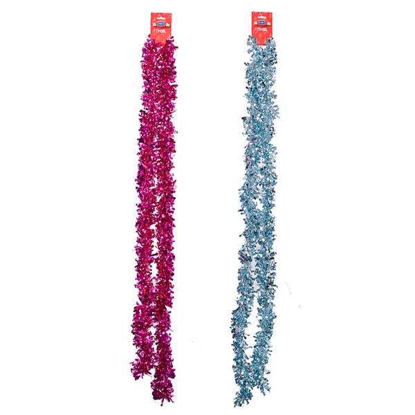 Bulk Pack x 2 Xmas Garlands Tinsel 2.5mx10cm