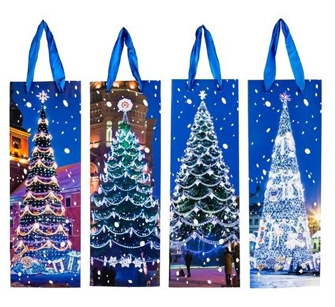 Bulk Pack x 4 Xmas Stationary Gift Bag 35x12 Cm