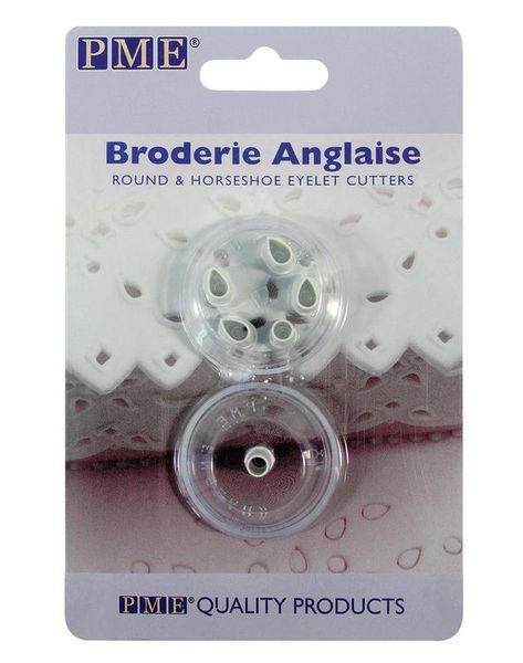 Broderie Anglaise Round &amp; Horseshoe Eyelet Cutters Set/2