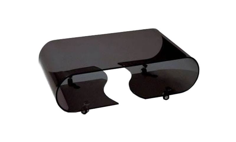 Oval Ended Trendy Dark Glass Coffee Table