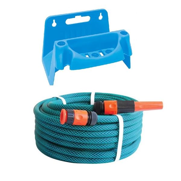 MTS 20m Hose Pipe Set with Fittings and Hose Hanger (1/2")