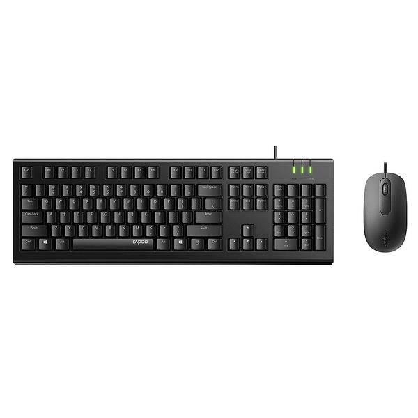 Rapoo X120Pro Wired Keyboard and Mouse Combo - Black