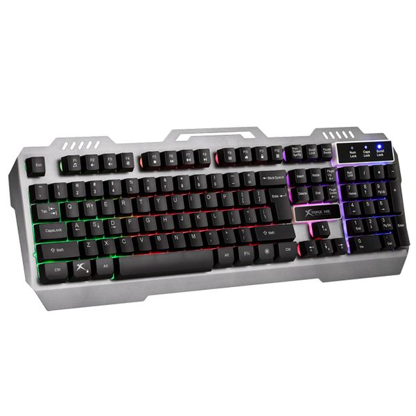 KB-505 Wired Gaming Backlit Keyboard - Silver and Black
