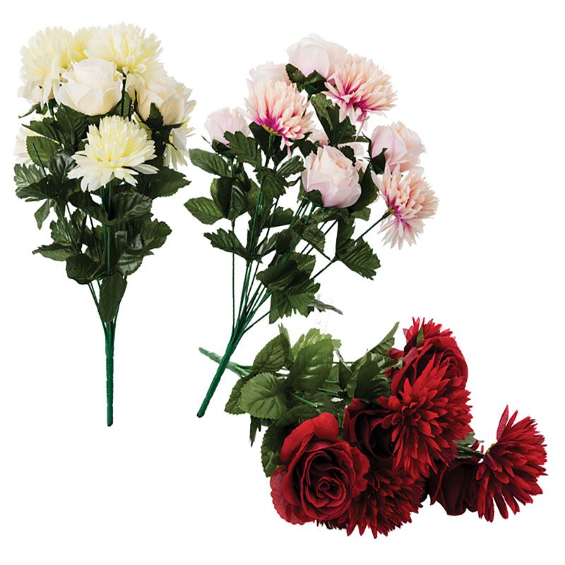 Bulk Pack x 3 Artificial Flowers 12 Heads Per Bunch 46cm Long Buy