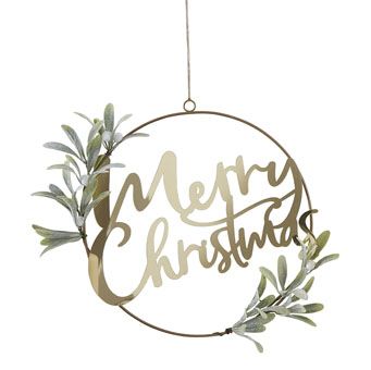 Gold Glitter Wreath Foliage - Gold