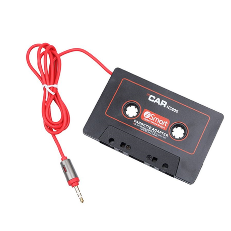 Connect an Mp3 jack cassette adapter to listen to music on K7 car radio 