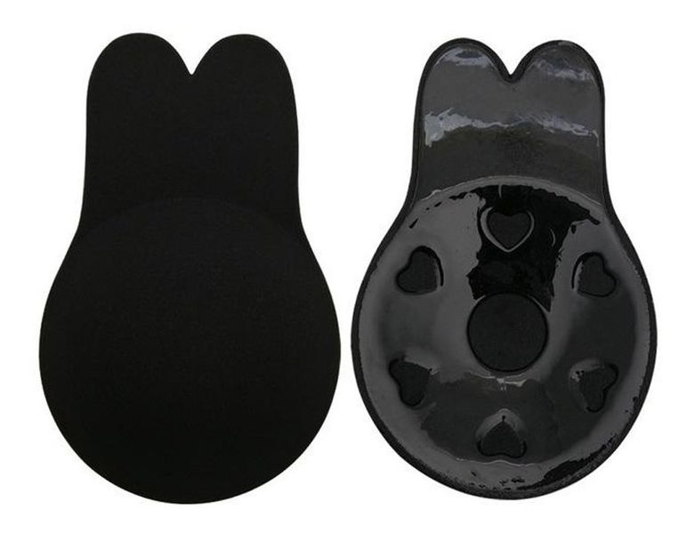 Invisible Rabbit Ear Pull-up Lifting Bra Black