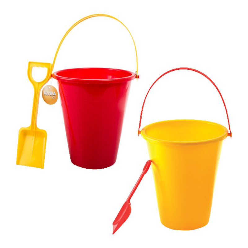 Bulk Pack x 2 Beach Bucket & Spade, Plastic, 22 x 23 cm | Buy Online in ...