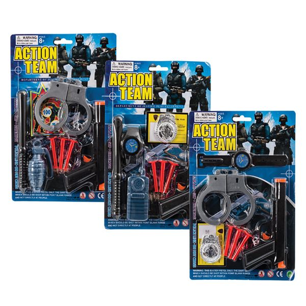 Bulk Pack x 3 Gun Hand Suction Dart Police Set