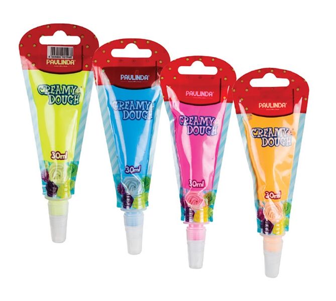 Bulk Pack x 4 Educational Play Dough Cream 4 Fluorecent