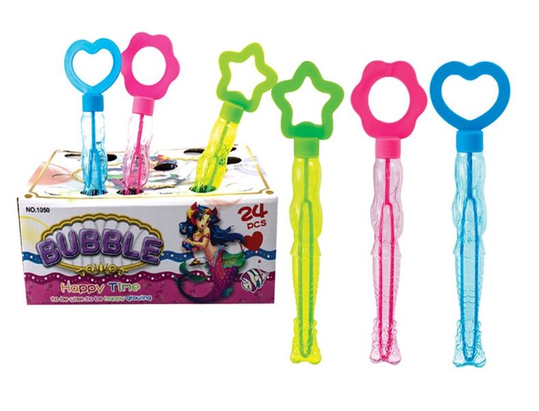 Bulk Pack x 24 Bubble Novelty Wand Mermaid 24 cm